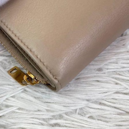 🌷YSL 奶茶色短夾 ｜經典花紋✦fufu style 精品✦ 氣質款｜皮夾.短夾.錢包-14