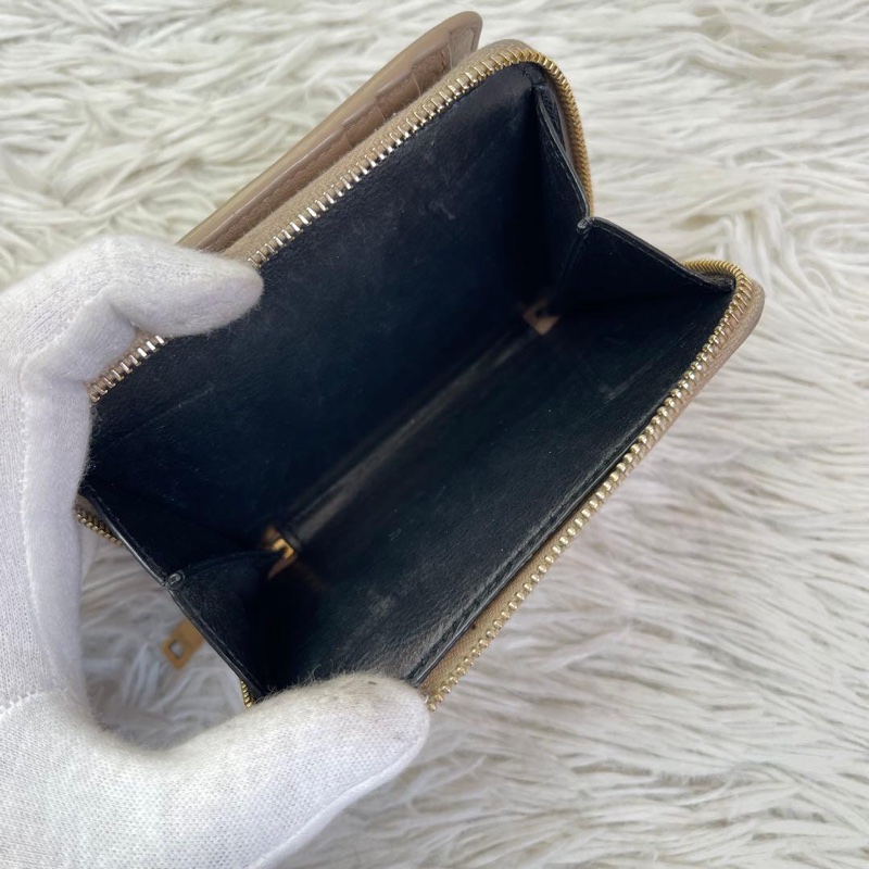 🌷YSL 奶茶色短夾 ｜經典花紋✦fufu style 精品✦ 氣質款｜皮夾.短夾.錢包-22