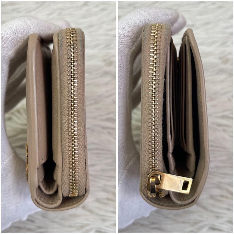 🌷YSL 奶茶色短夾 ｜經典花紋✦fufu style 精品✦ 氣質款｜皮夾.短夾.錢包-23