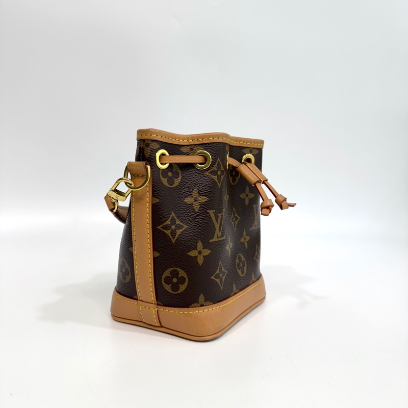 🥨超優惠路易威登小水桶LV原花Nano Noe束口水桶包M81266-4