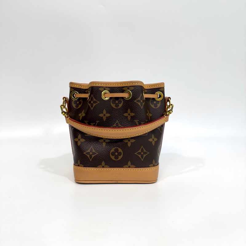 🥨超優惠路易威登小水桶LV原花Nano Noe束口水桶包M81266-5