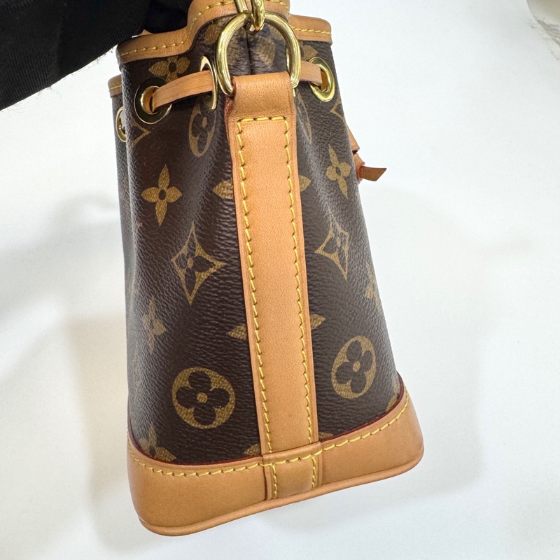 🥨超優惠路易威登小水桶LV原花Nano Noe束口水桶包M81266-13