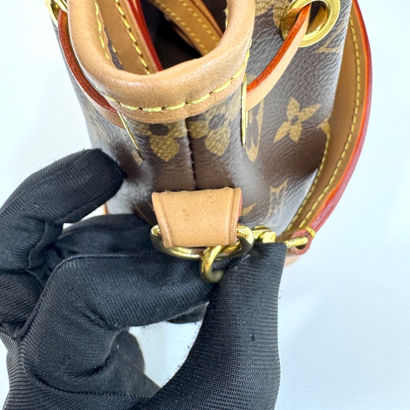 🥨超優惠路易威登小水桶LV原花Nano Noe束口水桶包M81266-15