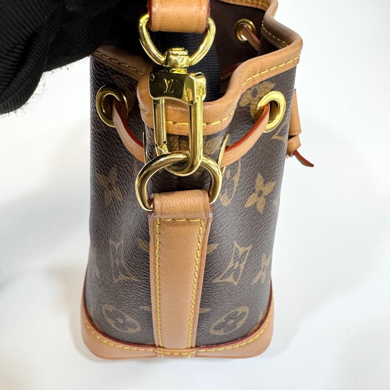 🥨超優惠路易威登小水桶LV原花Nano Noe束口水桶包M81266-25