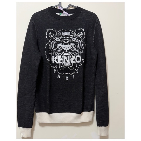 Kenzo 黑白拼接針織毛衣（含羊毛）