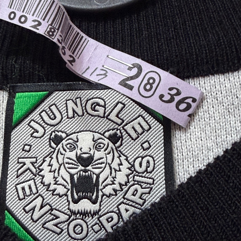 Kenzo 黑白拼接針織毛衣（含羊毛）-2