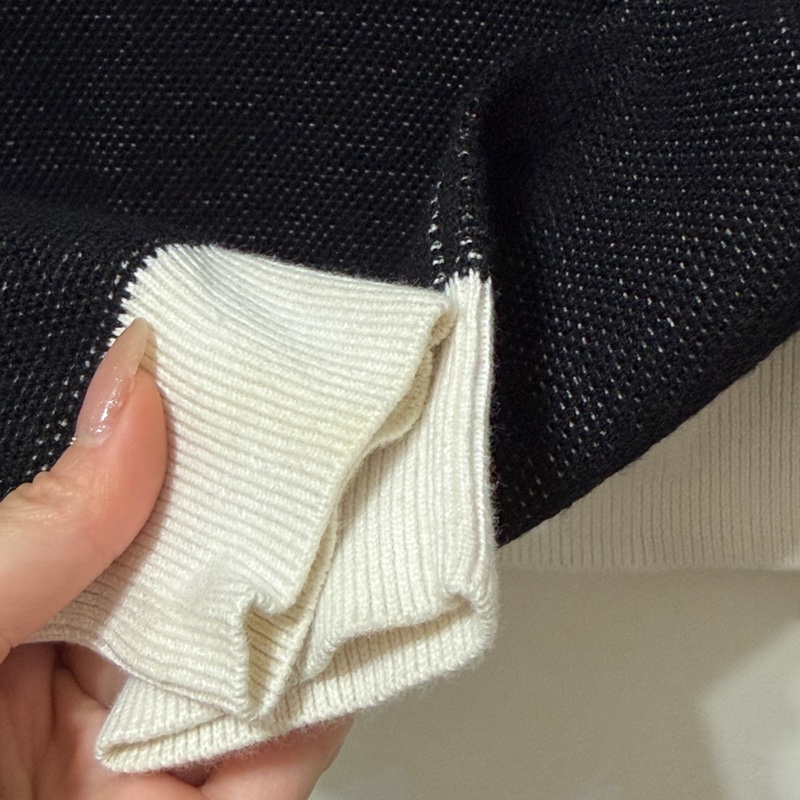 Kenzo 黑白拼接針織毛衣（含羊毛）-5