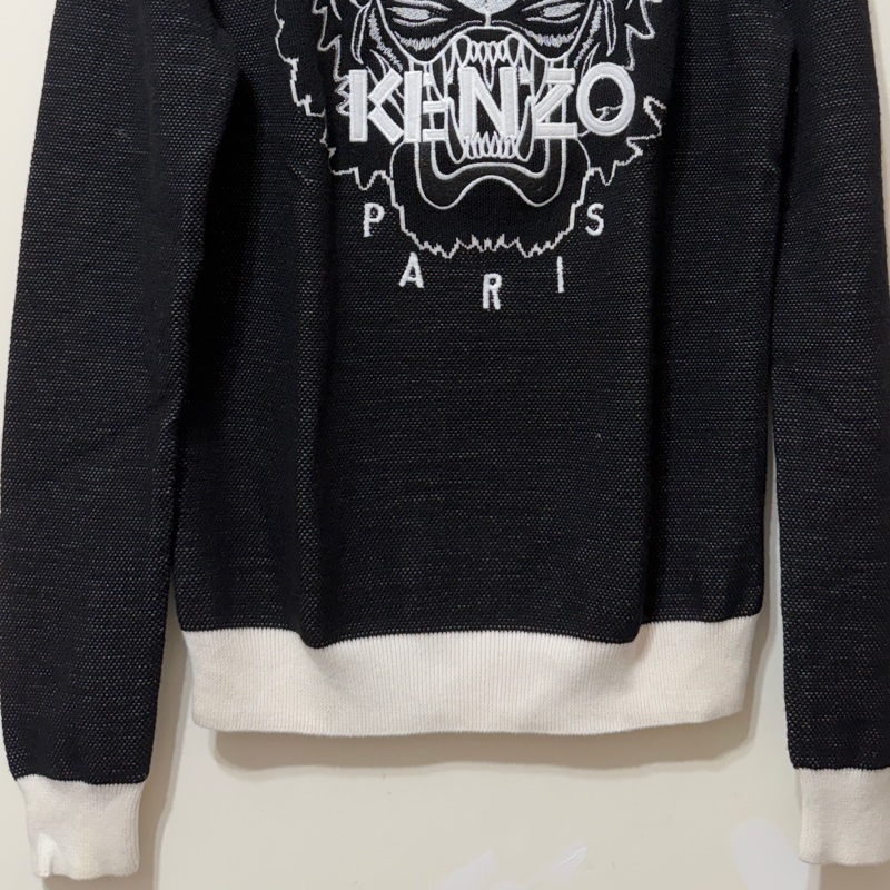 Kenzo 黑白拼接針織毛衣（含羊毛）-7