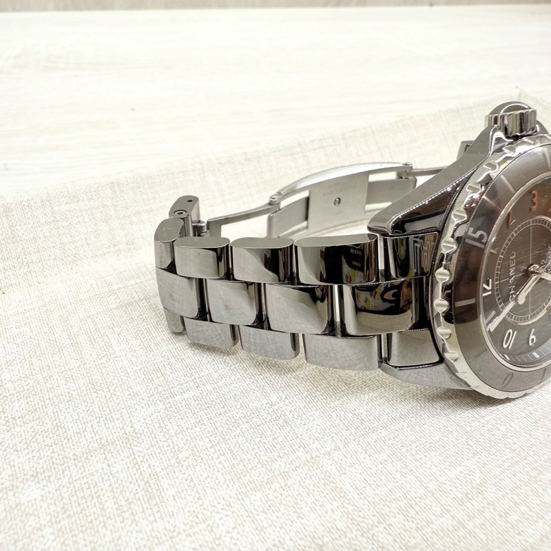 CHANEL銀灰色錶面38MM J12-4
