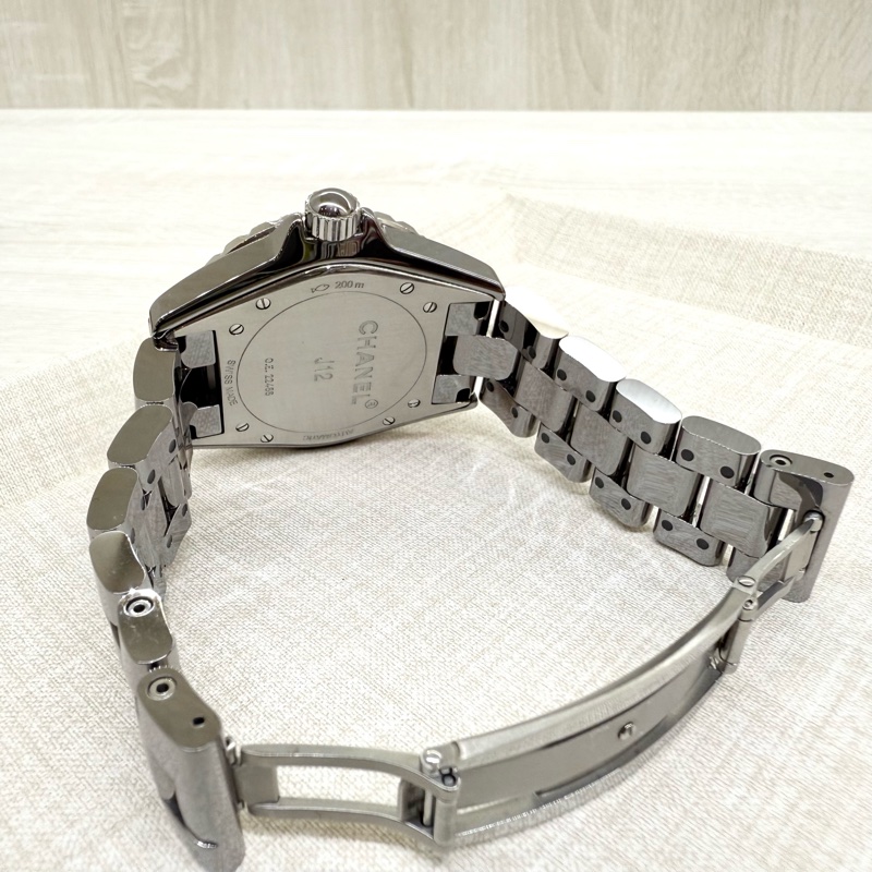 CHANEL銀灰色錶面38MM J12-5