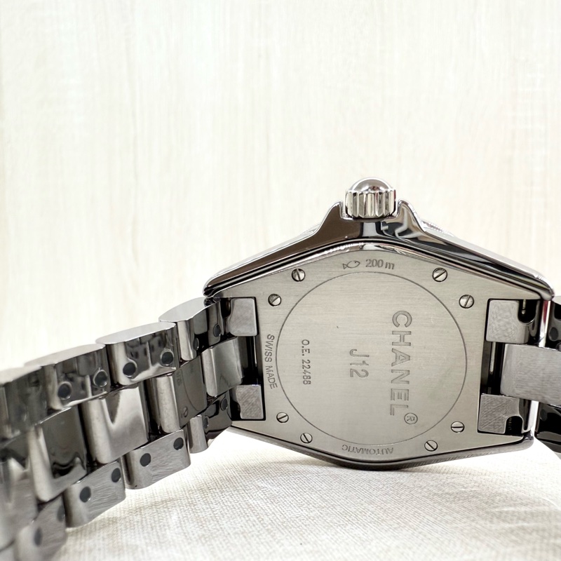 CHANEL銀灰色錶面38MM J12-7