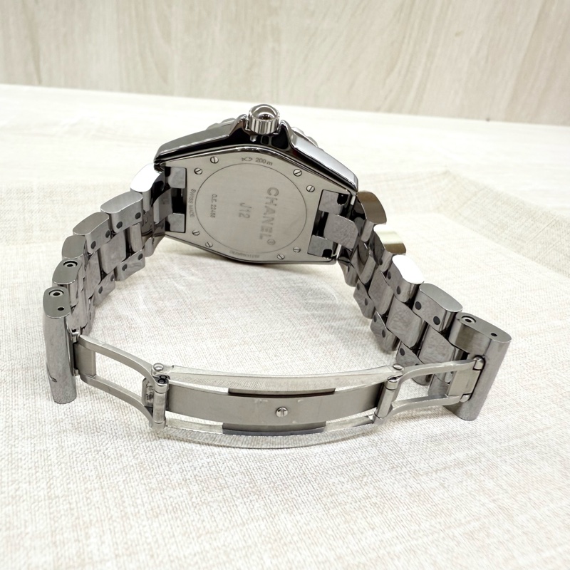 CHANEL銀灰色錶面38MM J12-8