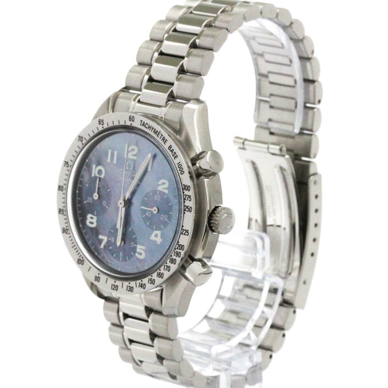 歐米茄超霸系列自動藍寶石水晶鋼男錶 3502.73-1