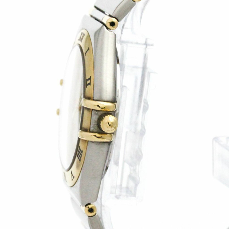 歐米茄星座系列18K金精鋼石英男士腕錶1312.30拋光款-3