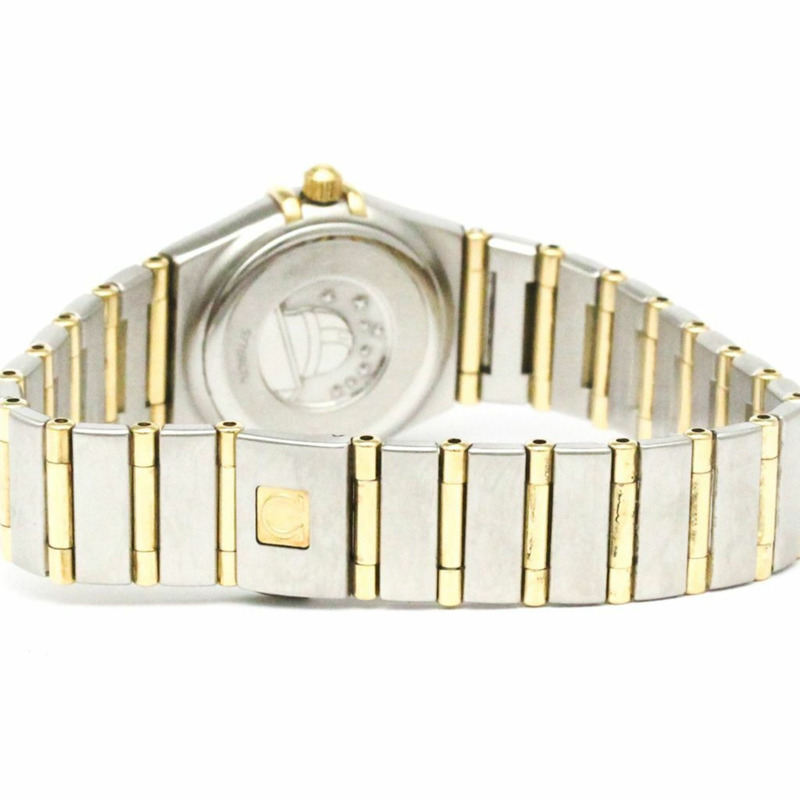 歐米茄星座系列鑲鑽珍珠貝母錶盤女士腕錶 1262.75 拋光-4