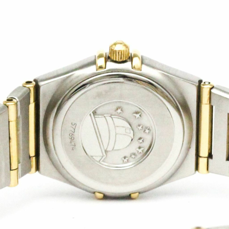 歐米茄星座系列鑲鑽珍珠貝母錶盤女士腕錶 1262.75 拋光-5