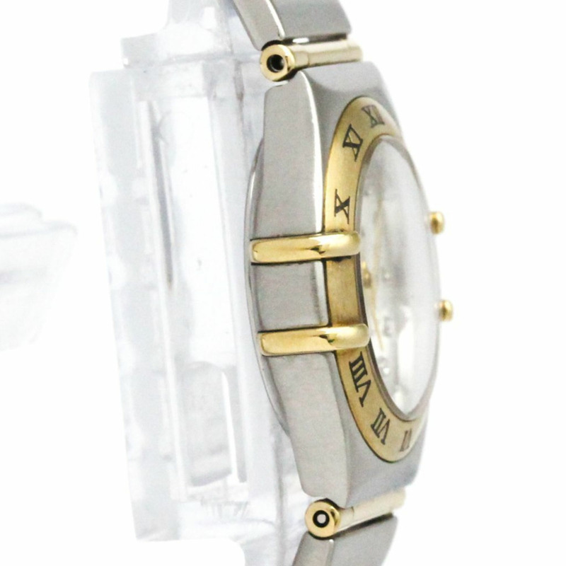 歐米茄星座系列鑲鑽珍珠貝母錶盤女士腕錶 1262.75 拋光-7