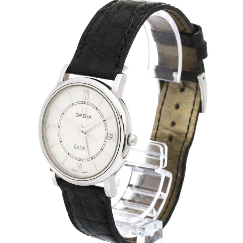 歐米茄碟飛系列尊貴款精鋼皮錶帶石英女士腕錶 7814.31.11 拋光款-1