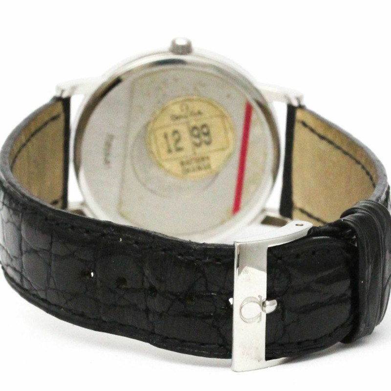 歐米茄碟飛系列尊貴款精鋼皮錶帶石英女士腕錶 7814.31.11 拋光款-4