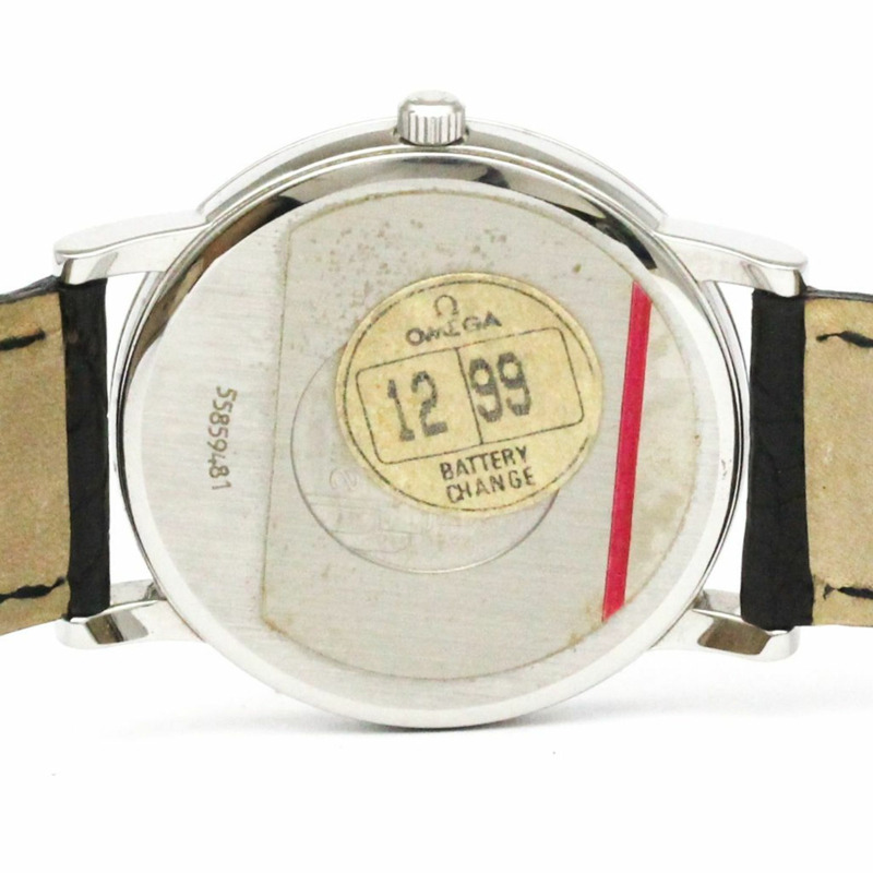 歐米茄碟飛系列尊貴款精鋼皮錶帶石英女士腕錶 7814.31.11 拋光款-5