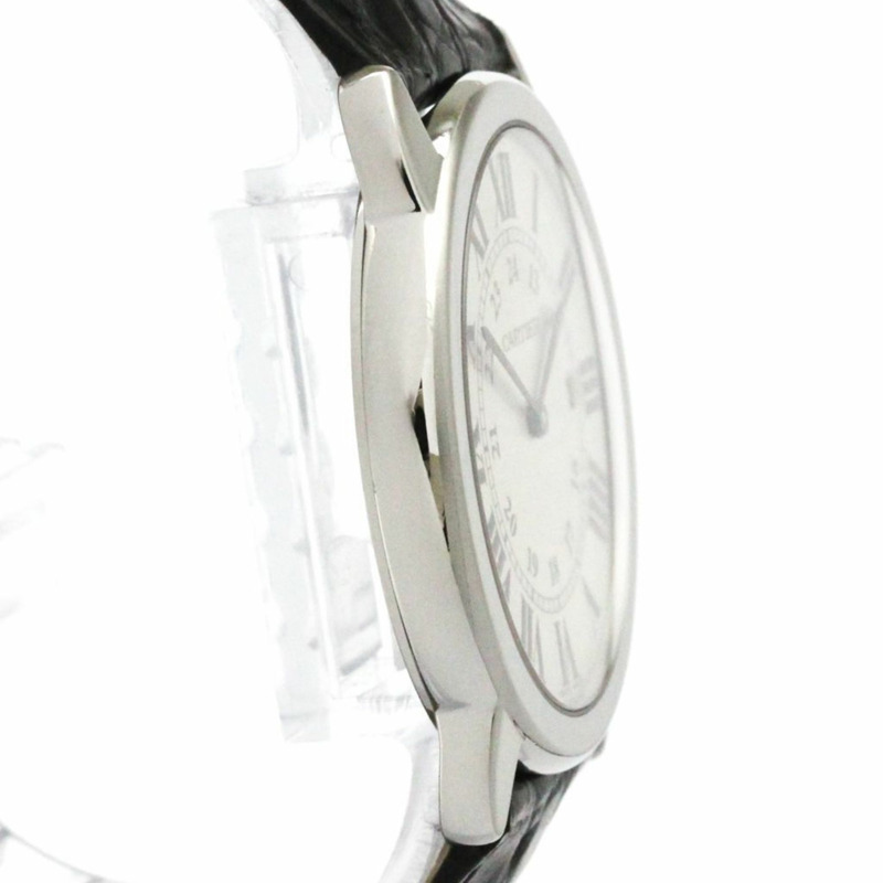 卡地亞 Ronde Solo LM 精鋼皮革石英男士腕錶 W6700255 拋光-8