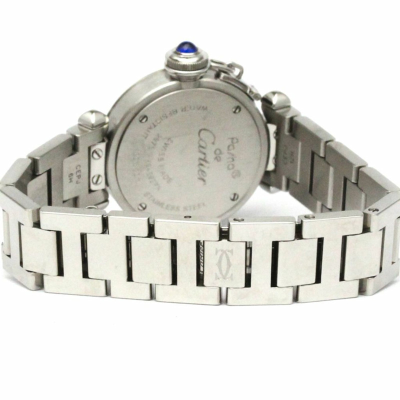 卡地亞 Miss Pasha 不鏽鋼石英女士腕錶 W3140007 拋光-4