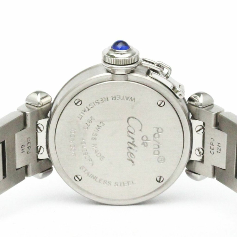 卡地亞 Miss Pasha 不鏽鋼石英女士腕錶 W3140007 拋光-5