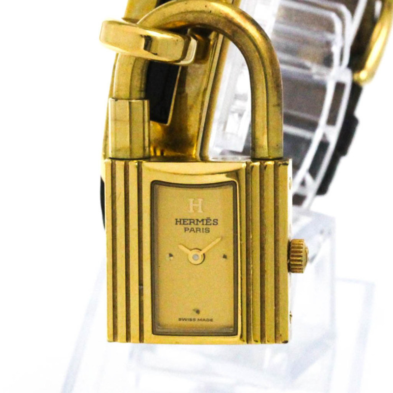 愛馬仕 Kelly 女士腕錶，鍍金皮革錶帶，石英機芯-1