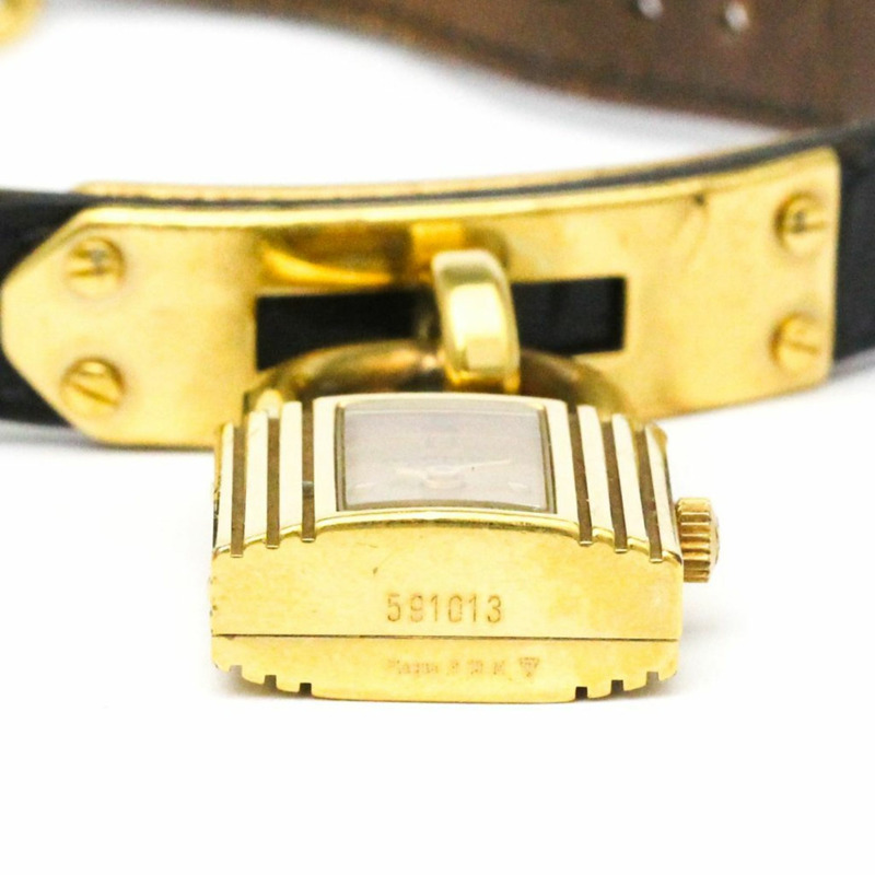 愛馬仕 Kelly 女士腕錶，鍍金皮革錶帶，石英機芯-5