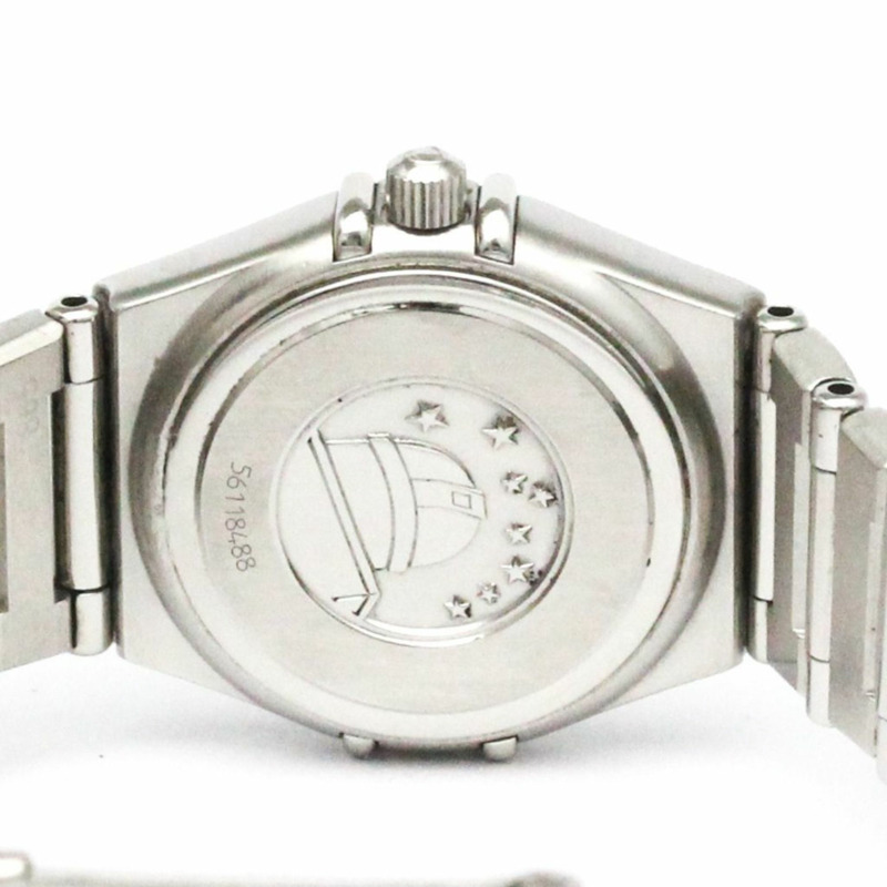 歐米茄星座系列鑽石粉紅珍珠貝母錶盤石英腕錶 1562.65-5