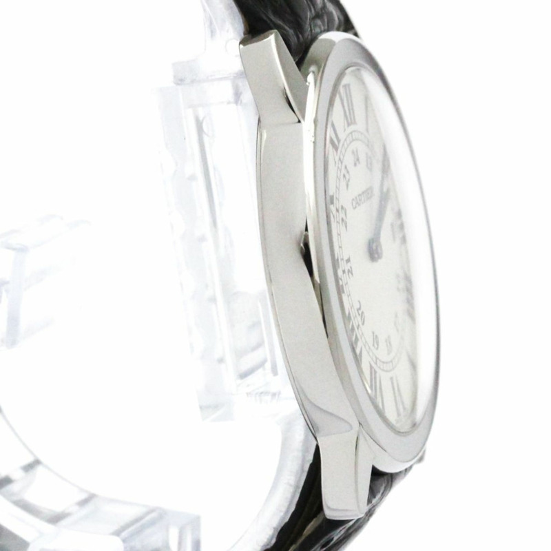 卡地亞 Ronde Solo LM 精鋼皮革石英男士腕錶 W6700255 拋光-7