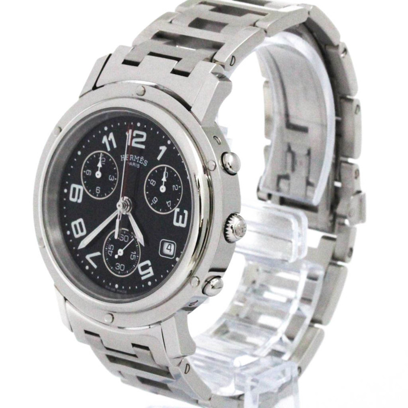 愛馬仕 Clipper 計時石英男士腕錶 CL1.910 拋光-1