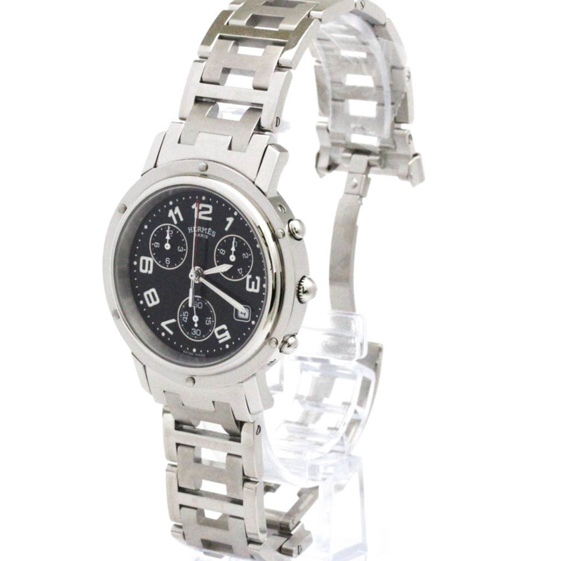 愛馬仕 Clipper 計時石英男士腕錶 CL1.910 拋光-1