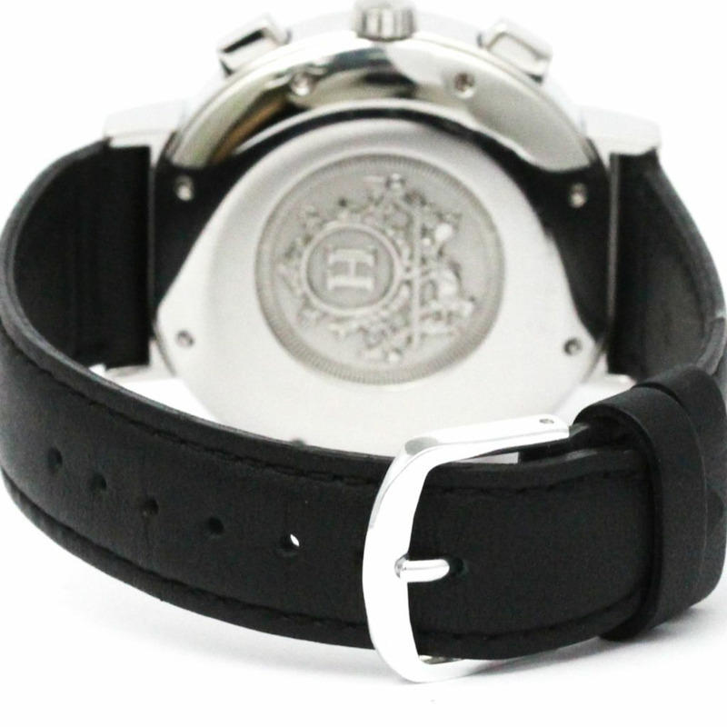 愛馬仕 Nomade 計時碼錶 精鋼自動石英男士腕錶 NO1.910 拋光-4