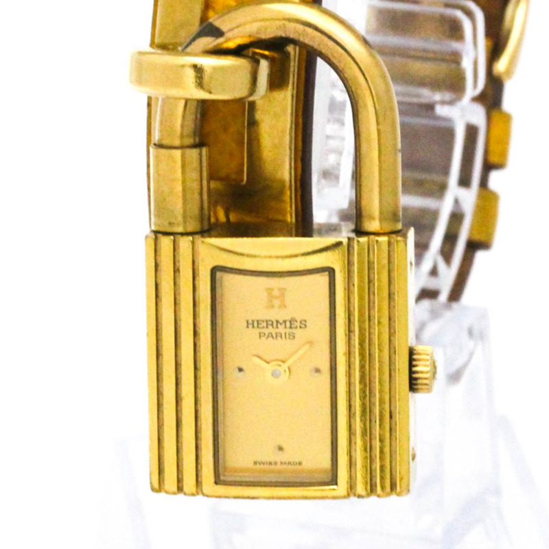 愛馬仕 Kelly 女士腕錶，鍍金皮革錶帶，石英機芯-1