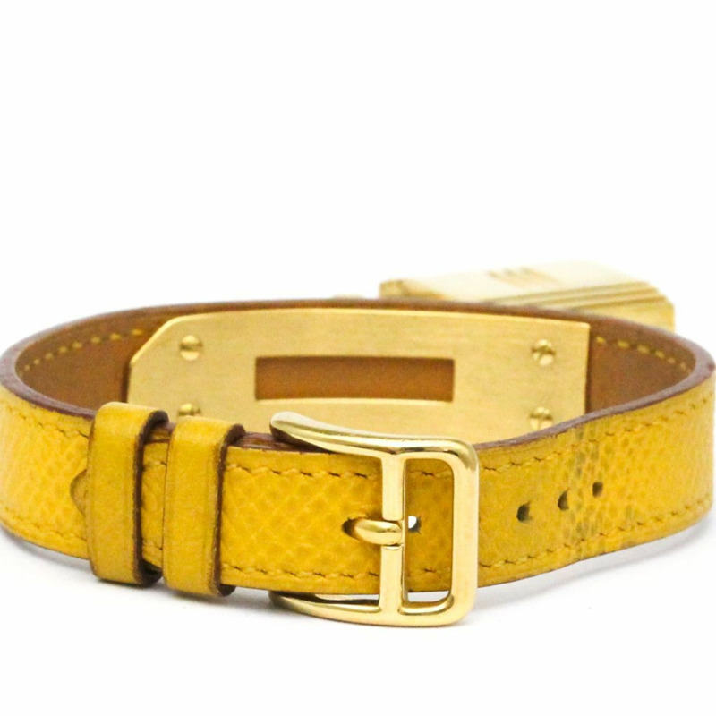 愛馬仕 Kelly 女士腕錶，鍍金皮革錶帶，石英機芯-4