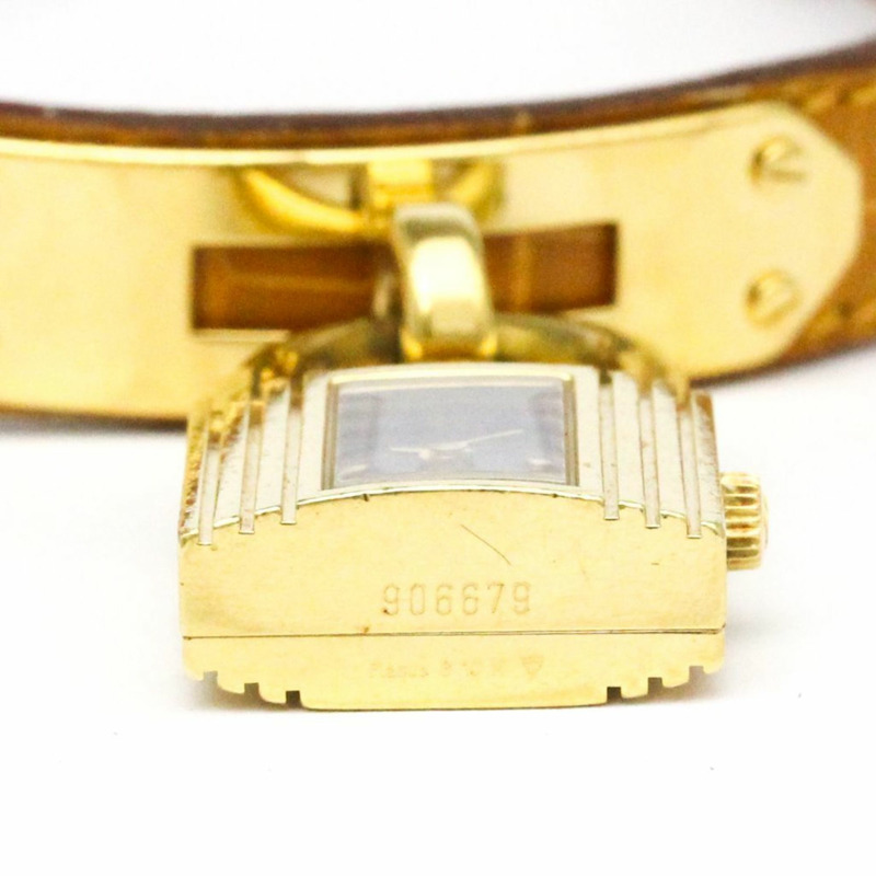 愛馬仕 Kelly 女士腕錶，鍍金皮革錶帶，石英機芯-5