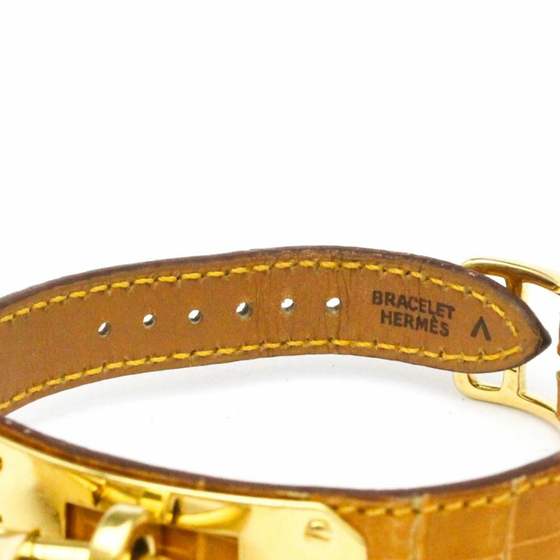 愛馬仕 Kelly 女士腕錶，鍍金皮革錶帶，石英機芯-6