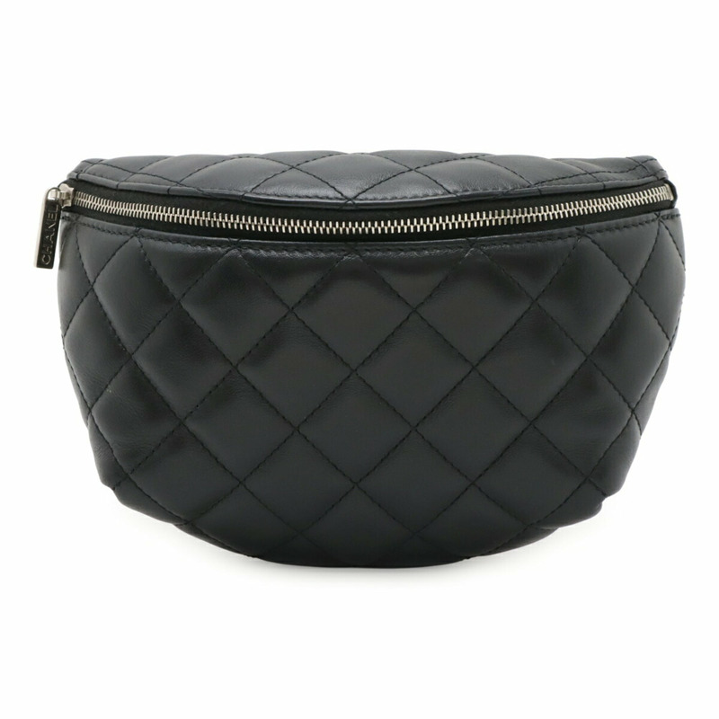 香奈兒 Matelasse 腰包，貼身腰包，非賣品，員工專用，皮革，黑色-1