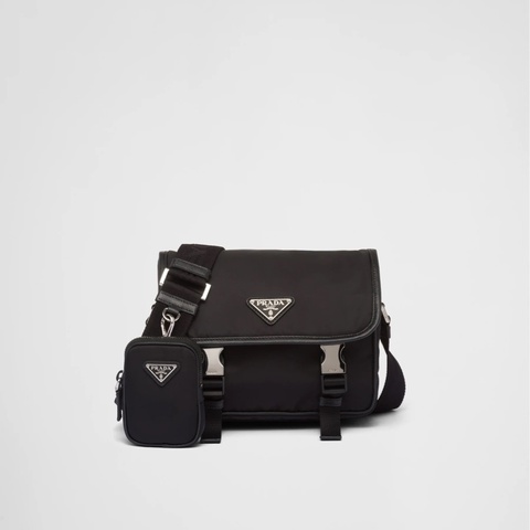 Prada Re-Nylon 及 Saffiano 皮革肩背袋 (小款）