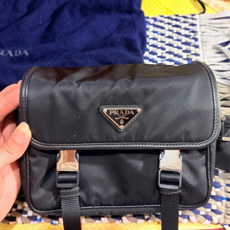Prada Re-Nylon 及 Saffiano 皮革肩背袋 (小款）-1