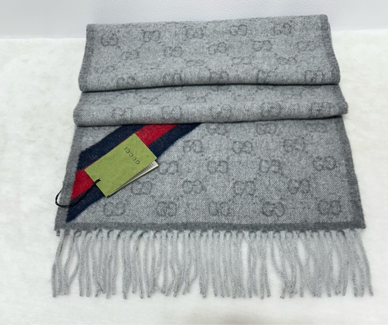 GUCCI 經典 滿版 雙 G  #全新 #全新 #全新 爆款 長圍巾-2