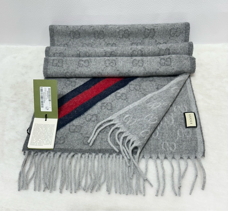 GUCCI 經典 滿版 雙 G  #全新 #全新 #全新 爆款 長圍巾-5