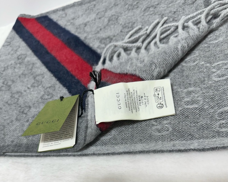 GUCCI 經典 滿版 雙 G  #全新 #全新 #全新 爆款 長圍巾-6