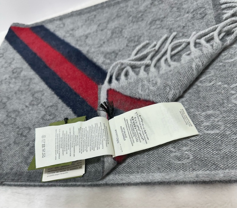 GUCCI 經典 滿版 雙 G  #全新 #全新 #全新 爆款 長圍巾-7