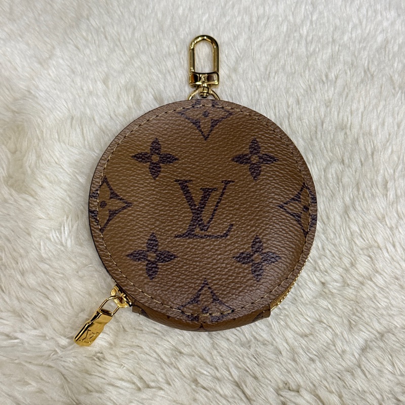 免鑑定費至12/31🉐未使用95新✨LV晶片款Louis vuitton可掛式拉鍊零錢包 掛飾 配件 老花-5