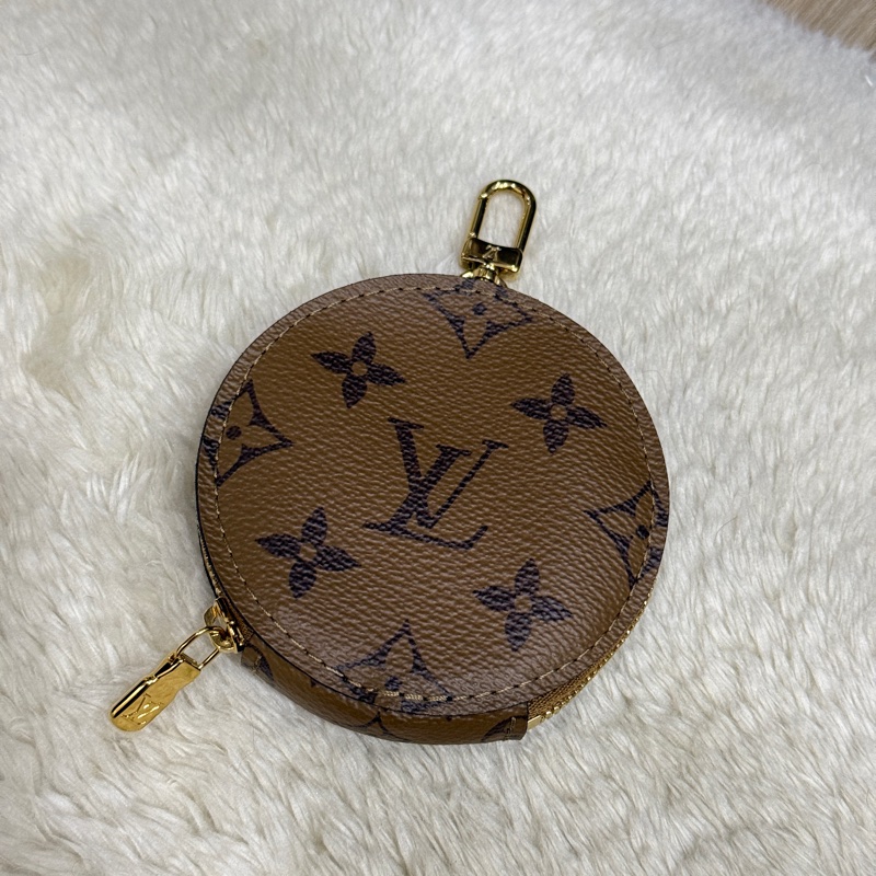 免鑑定費至12/31🉐未使用95新✨LV晶片款Louis vuitton可掛式拉鍊零錢包 掛飾 配件 老花-25