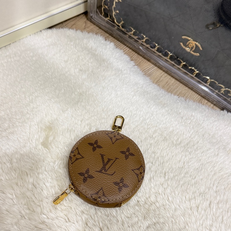 免鑑定費至12/31🉐未使用95新✨LV晶片款Louis vuitton可掛式拉鍊零錢包 掛飾 配件 老花-26