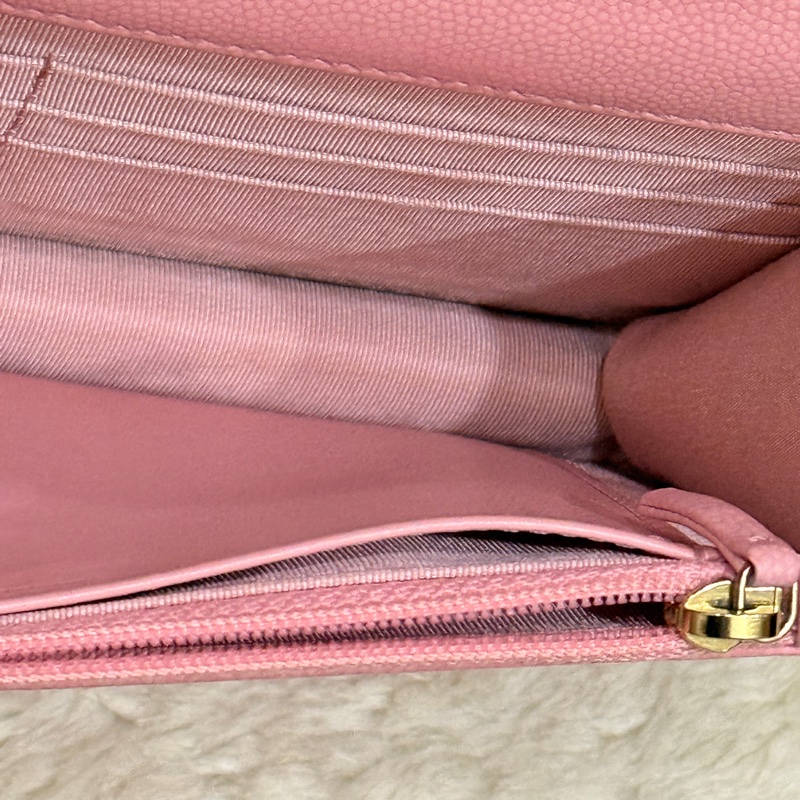 賣三天到12/20下架🔥好用又很美的💓CHANEL WOC香奈兒 荔枝牛皮 粉色 斜背包-29