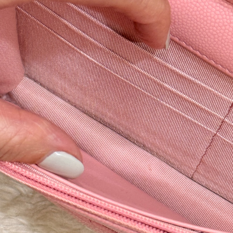 賣三天到12/20下架🔥好用又很美的💓CHANEL WOC香奈兒 荔枝牛皮 粉色 斜背包-30